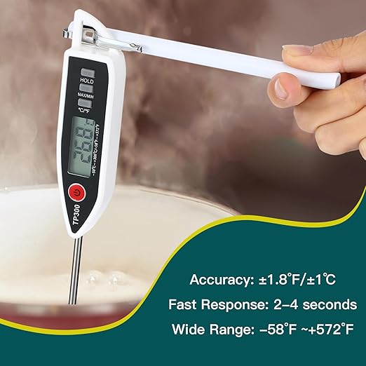 3 Set Waterproof Food Thermometer for Water, Liquid, Candle and Cooking Digital Meat Thermometer