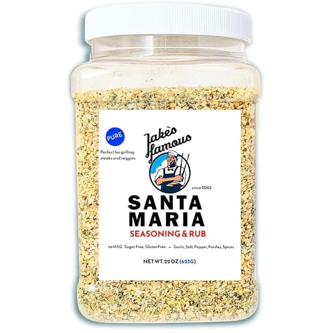 Jake's Famous Santa Maria Seasoning, 22 Oz Grill Seasoning, Tri Tip, Steak, Pork, Chicken, BBQ Rub