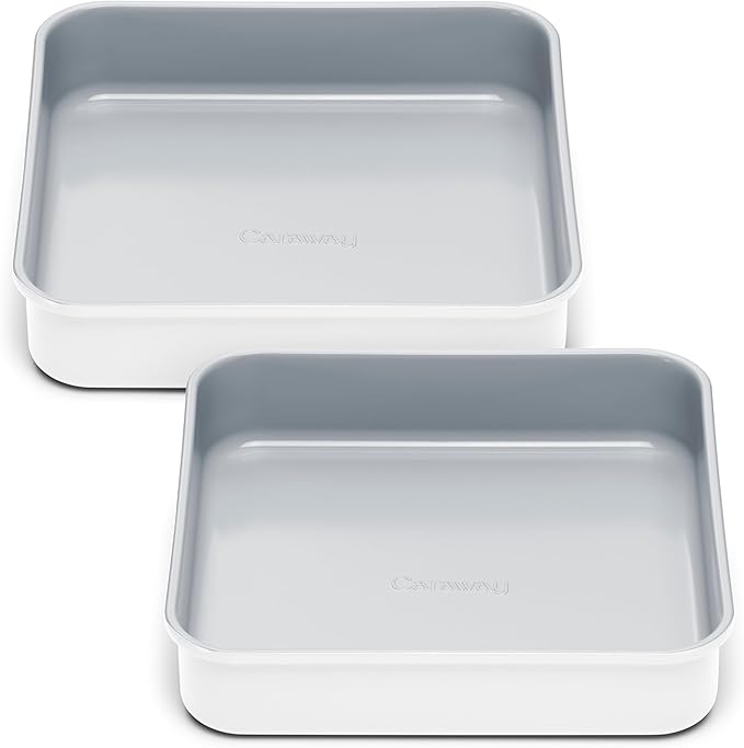 Caraway 9??Square Pan Duo - Non-Stick Ceramic Coating - Free From Forever Chemicals - Cake Pan