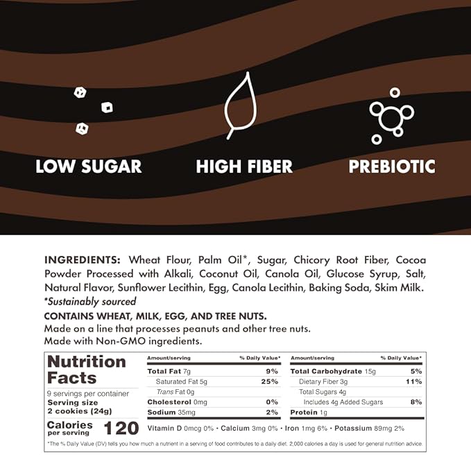 Rip Van Romeos Dark Chocolate Fudge Cookies - Low Sugar Cookies - Healthy Keto Snack - Individual 2