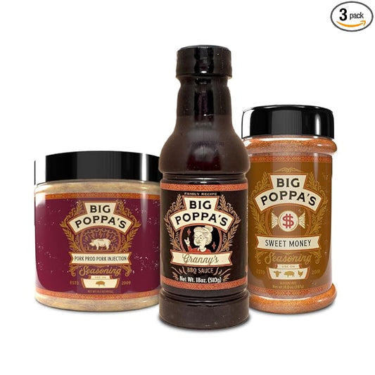 Big Poppa's Pork Bundle – Includes Succulent Pork Prod Injection, Award-Winning Sweet Money