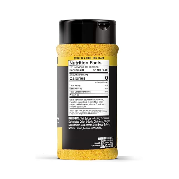 Kosmos Q Lemon Pepper Seasoning Wing Dust, Lemon Pepper Powder Chicken Wing Seasoning For Chicken