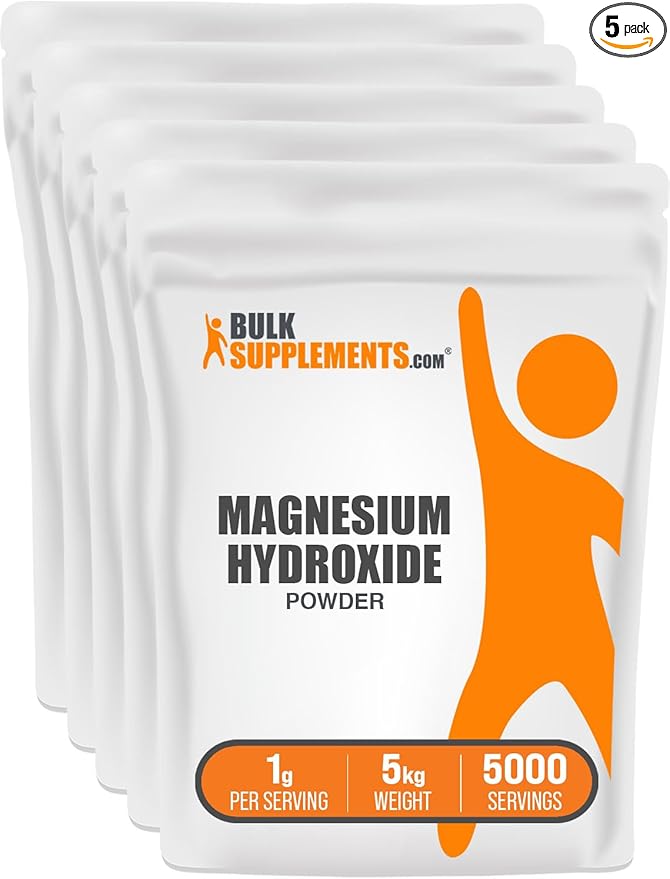 BulkSupplements.com Magnesium Hydroxide Powder - Magnesium Hydroxide Supplement - Food Grade &