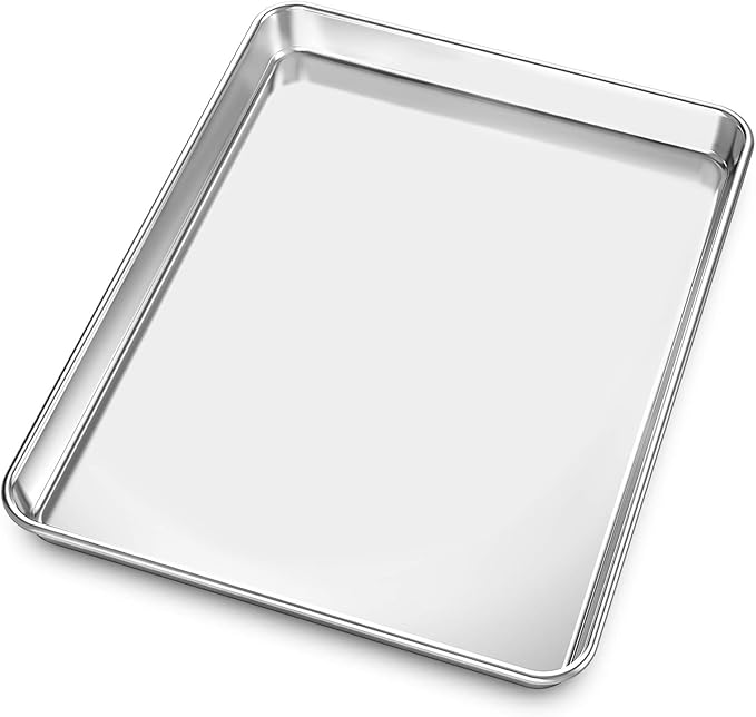 Baking Sheet, Yododo Stainless Steel Baking Pans Tray Cookie Sheet Toaster Oven Tray Pan Cookie