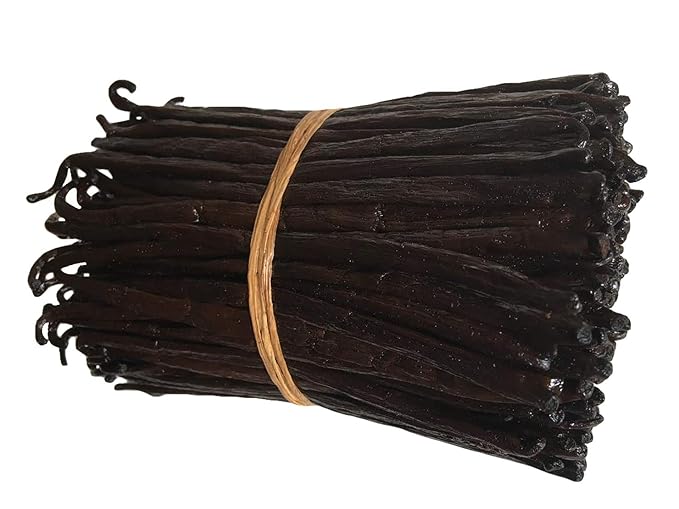 8oz Madagascar Organic Vanilla Beans Grade A. Certified USDA Organic. Fresh 6"-8" for Cooking