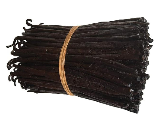 8oz Madagascar Organic Vanilla Beans Grade A. Certified USDA Organic. Fresh 6"-8" for Cooking