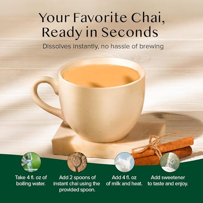VAHDAM Instant Chai Tea (3oz/85g) - Traditional Masala Chai | Makes 100 Cups | Natural Spices, Zero