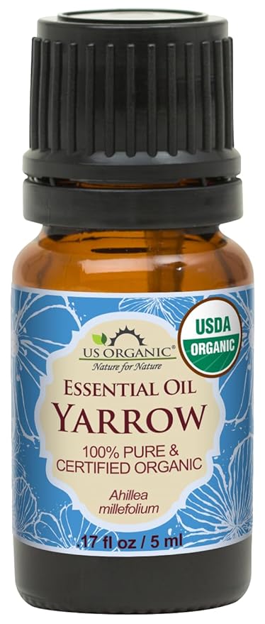 US Organic 100% Pure Yarrow Essential Oil, USDA Certified Organic, Steam Distilled, Achillea