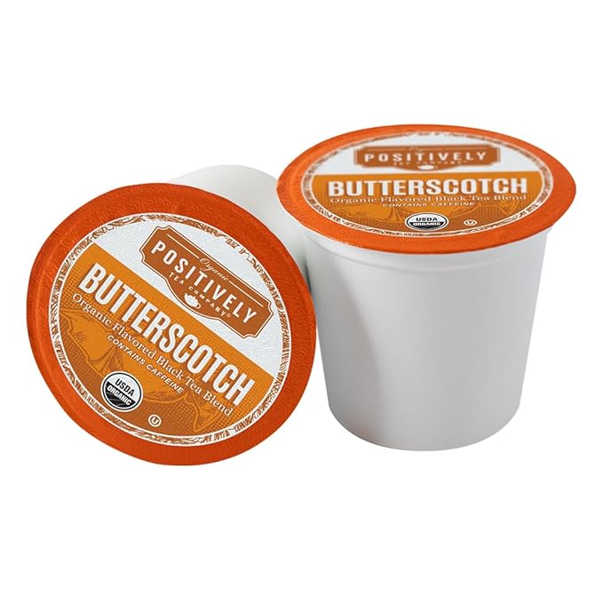 Organic Positively Tea Company, Butterscotch Black Tea, K-Cup Compatible, 24 Pods