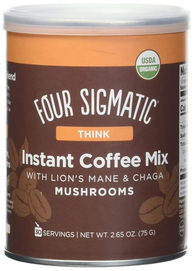 Four Sigmatic Organic Mushroom Coffee | Instant Mushroom Coffee Mix with Lion's Mane, Chaga and