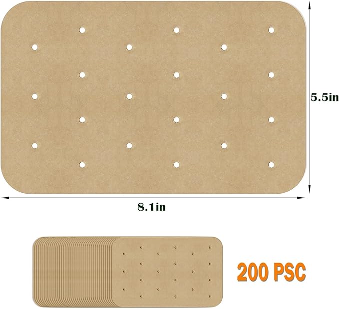 Air Fryer Parchment Paper Liners 200 Sheets - Disposable Liners Compatible With Ninja Foodi