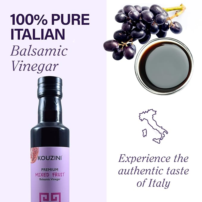 Kouzini Ultra Premium Mixed Fruit Balsamic Vinegar, Aged Balsamic Vinegars from Modena, Italy