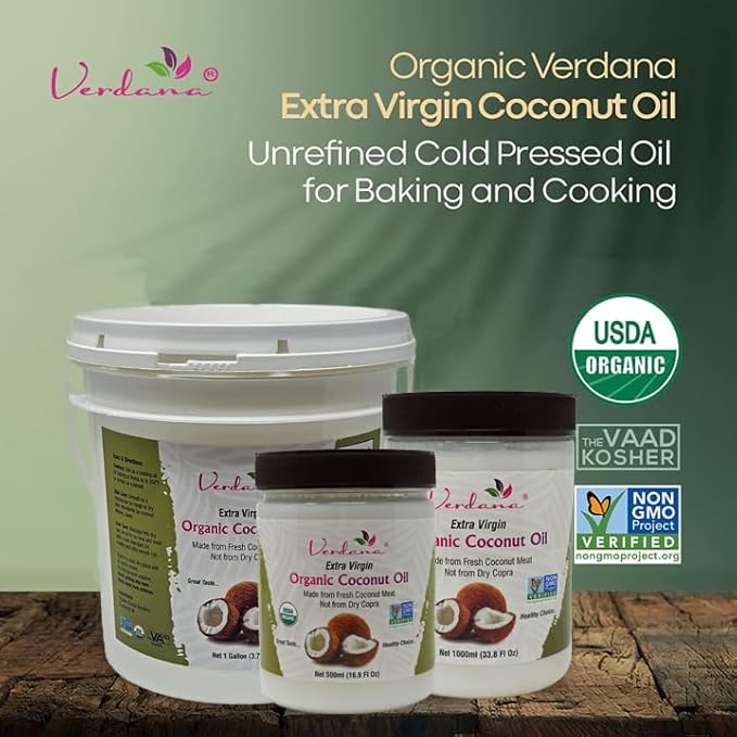 Verdana Extra Virgin Coconut Oil ??USDA Organic, Unrefined Cold Pressed Oil for Baking and Cooking