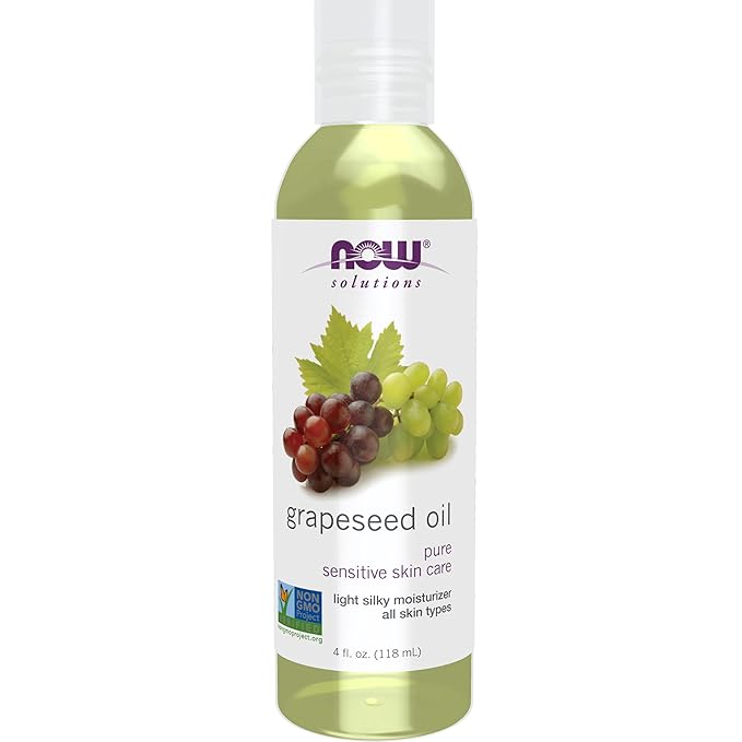 NOW Solutions, Grapeseed Oil, Skin Care for Sensitive Skin, Light Silky Moisturizer for All Skin