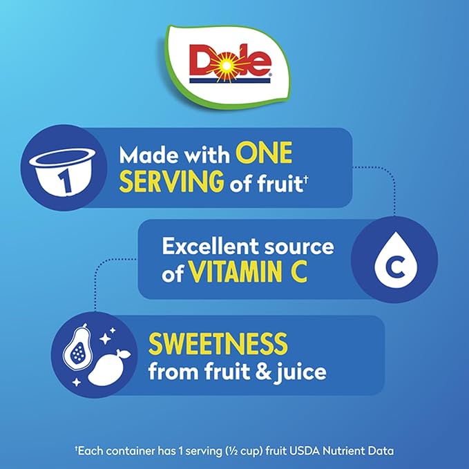 Dole Papaya Mango In 100% Fruit Juice Snacks, 4oz 36 Total Cups, Gluten & Dairy Free, Bulk Lunch