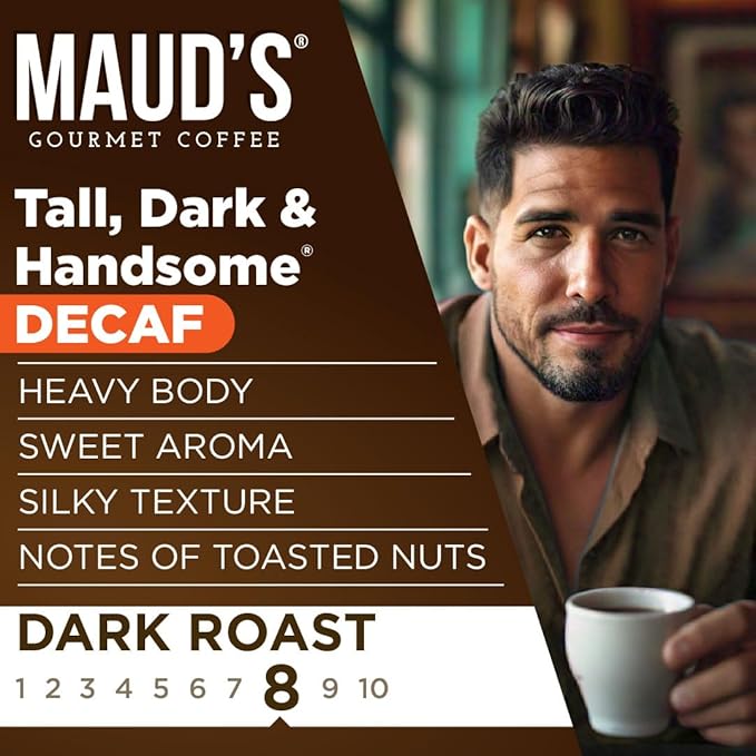 Maud's Decaf Dark Roast Coffee Pods, 18 ct, Decaffeinated Coffee in Recyclable Single Serve Pods