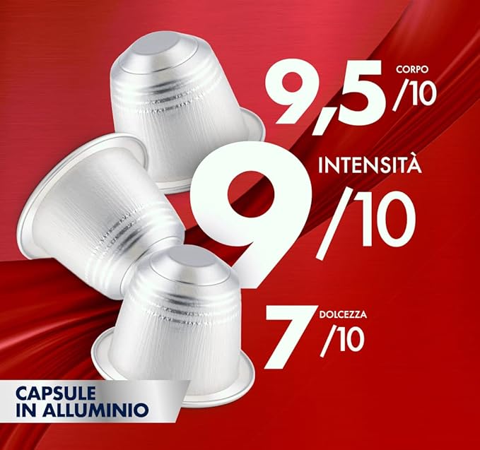 Caffe Borbone Aluminum Coffee Pods Compatible with Nespresso Original Machines, Magica Palermo