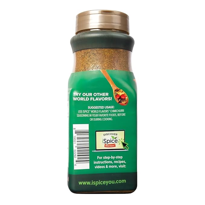 iSpice Blend | Chimichurri Seasoning | 9.77 oz | Mixed Spice & Seasoning | Bulk Size | Halal |