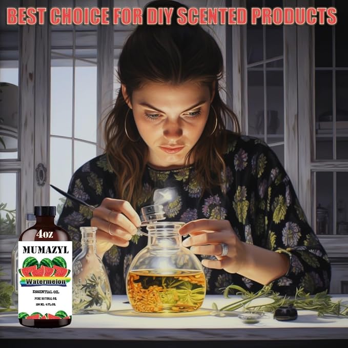 Watermelon Essential Oil, Watermelon Oil 4 Fl Oz 120ML for Diffuser Humidifier Yoga Cleaning DIY