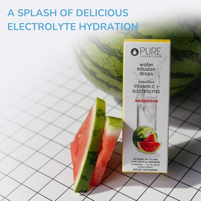 Pure Inventions - Watermelon Water Infusion Drops - Antioxidants, Vitamin C & Electrolytes - Health