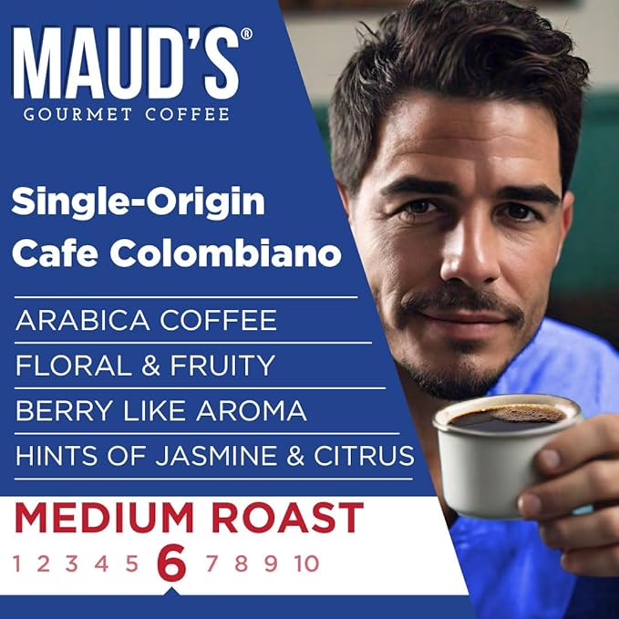 Maud's Columbian Coffee Pods, 18 ct, Single Origin, Medium Roast Coffee in Recyclable Single Serve