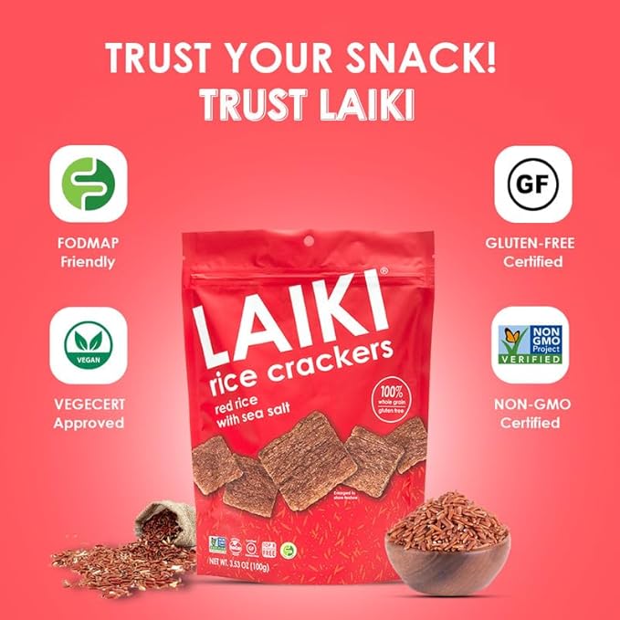 Rice Crackers - Gluten Free Snacks - Deliciously Light and Airy Crunch - Allergen-Friendly, Vegan