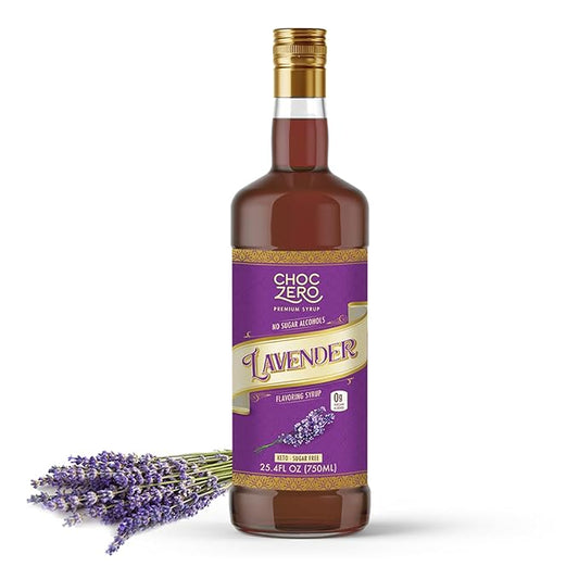 ChocZero Coffee Syrup, Lavender Flavor, Sugar Free Syrup for Drinks, Keto Friendly, 25.4 Fluid