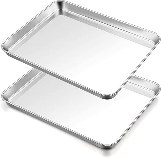 TeamFar Baking Sheet, 17.6’’ x 13’’ x 1’’ Stainless Steel Large Cookie Sheet Half Baking Pans