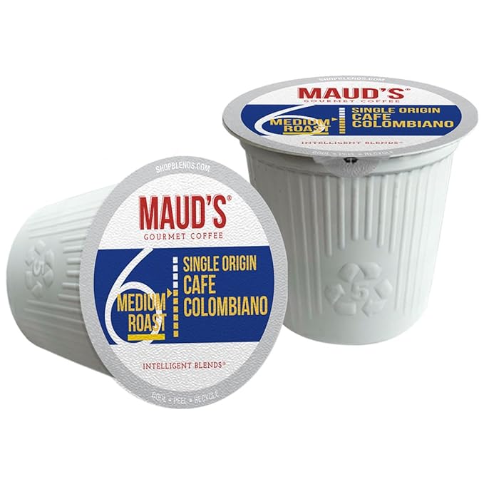 Maud's Columbian Coffee Pods, 50 ct, Single Origin, Medium Roast Coffee in Recyclable Single Serve