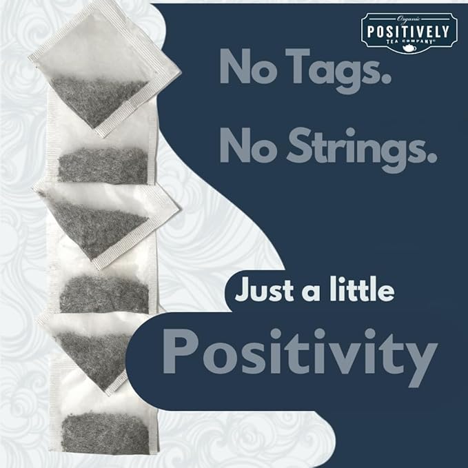 Organic Positively Tea Company, Masala Chai Black Tea Bags, 100 Count, Eco-Friendly Tea Bags