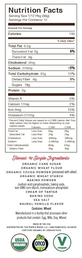 Miss Jones Baking Organic Cake and Cupcake Mix, Non-GMO, Vegan-Friendly, Moist and Fluffy: