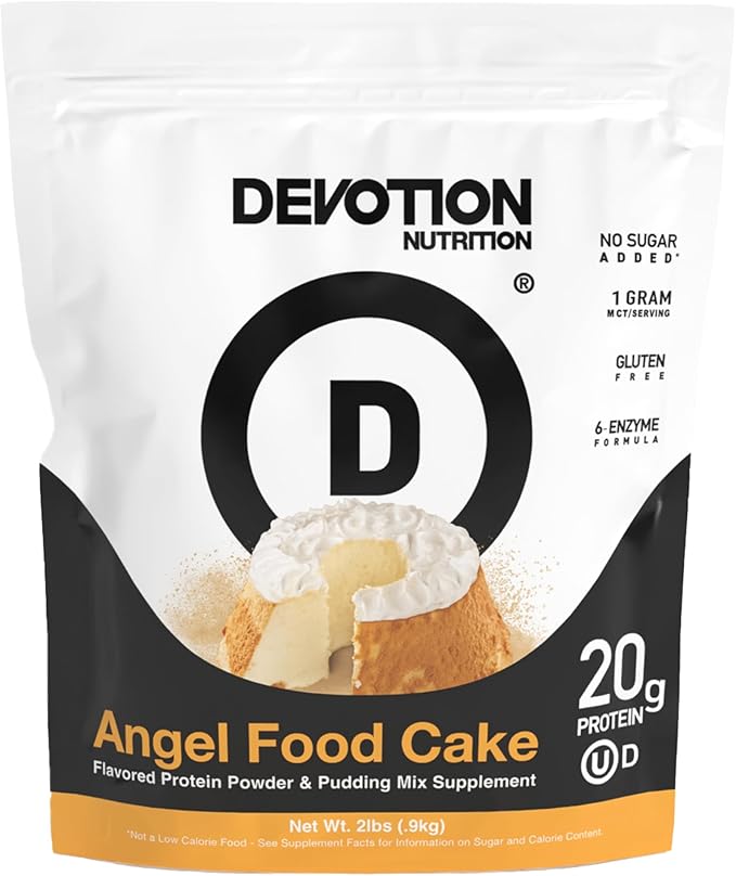 Devotion Nutrition Protein Powder Angel Food Cake ??20g Whey Isolate & Casein Protein Blend ??No