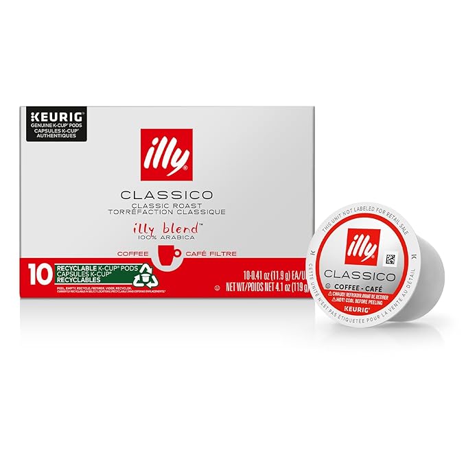 Illy Coffee, Smooth And Balanced, Classico Medium Roast K-Cups, Made With 100% Arabica Beans