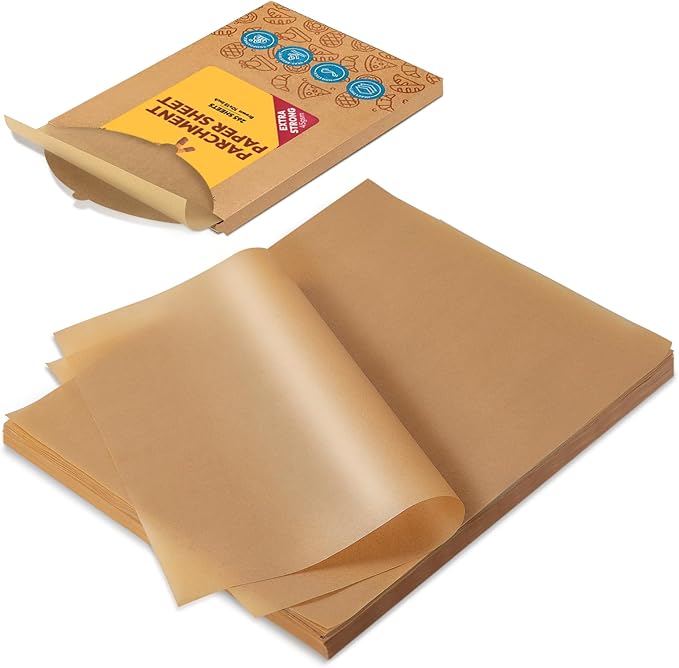 Katbite 265Pcs 10x15 inches Parchment Paper Sheets, Heavy Duty Unbleached Baking Paper, Pre-cut and