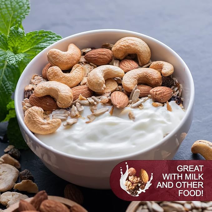 Raw Deluxe Unsalted Mixed Nuts- Premium Quality Kosher Mixed Nuts Snack by We Got Nuts- Natural
