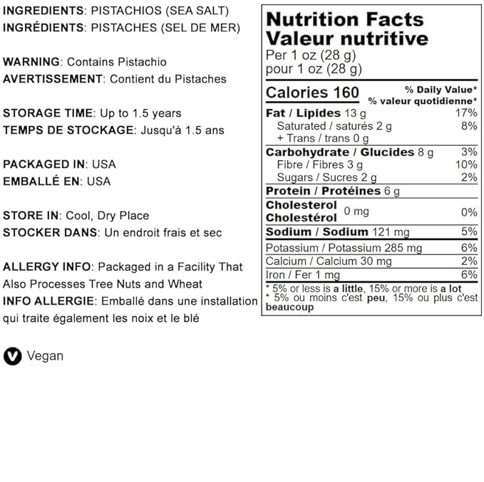 Food to Live Pistachios, Roasted and Salted, 25 Pounds ??California Dry Roasted Pistachios with Sea
