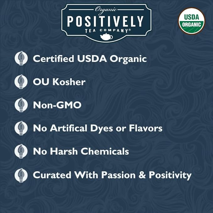 Organic Positively Tea Company, Mint Chocolate Chip, Black Tea, Loose Leaf, 4 Ounce