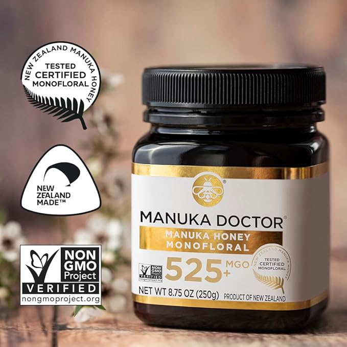 MANUKA DOCTOR - MGO 525+ Manuka Honey Monofloral, 100% Pure New Zealand Honey. Certified.