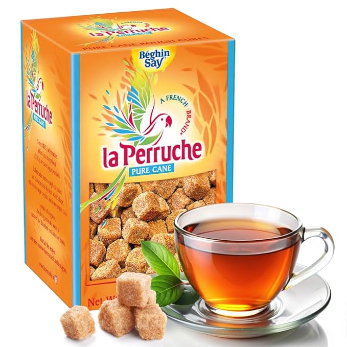 La Perruche Pure Cane Brown Sugar Cubes (250g/8.8oz box) | Ideal Sugar Cubes for Coffee | Pack of 2