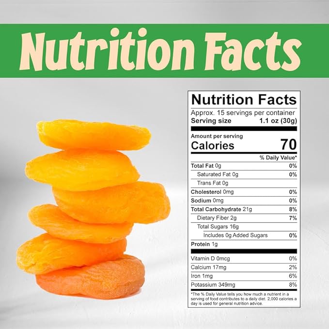 Sincerely Nuts - Dried Turkish Apricots | One Lb. Bag | Healthy Pitted Apricot Fruit | Raw Vegan