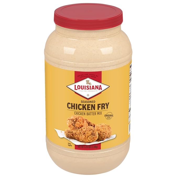 Louisiana Seasoned Chicken Fry Batter 1 Gallon - 5.25lbs - Crispy Southern Coating Mix for Fried
