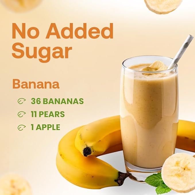 Dr. Smoothie 100% Crushed Banana ??No Added Sugar, Made with Real Fruits/Fruit Juice ??Vegan, No