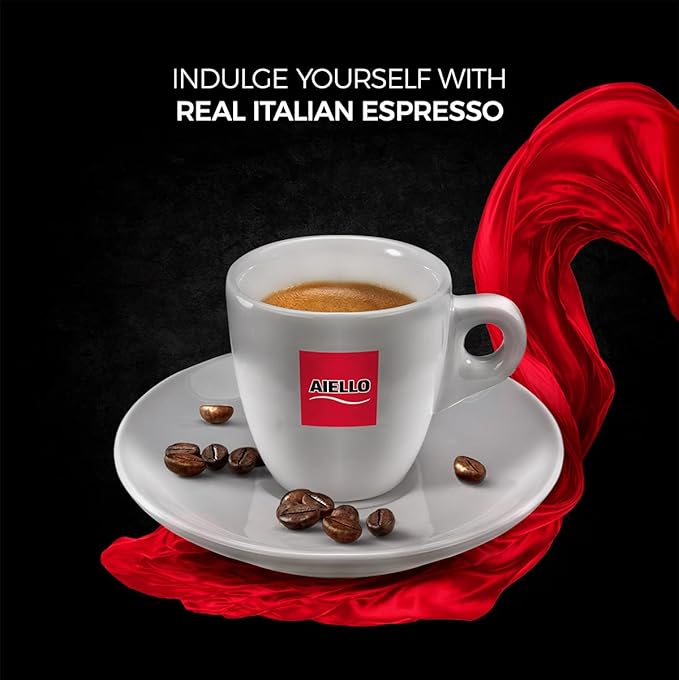 Aiello Caffe Italian Espresso Coffee Beans 2.2 LB Bag, Medium Whole Bean Coffee Freshly Roasted and