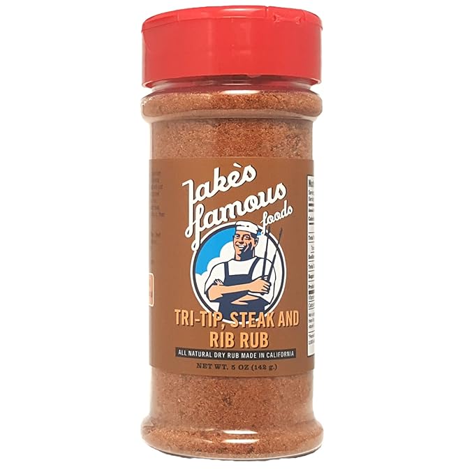 Jake's Righteous Rubs Tri Tip, Steak & Rib Rub Seasoning, 5 Oz, for Chicken, Ribs, Beef, Turkey