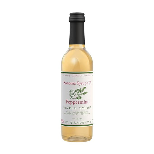 Sonoma Syrup Co. Peppermint Infused Simple Syrup 12.7 fl oz | for Coffee, Cocktails, and Cooking |