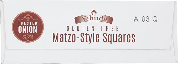 Yehuda Matzo Toasted Onion Matzo Squares, Gluten Free, 10.5 oz