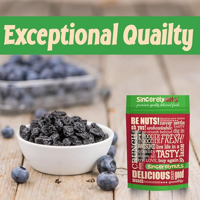 Sincerely Nuts Dried Blueberries (2 LB) Gluten-Free, Vegan & Kosher Snack - Fresh from USA - Bulk