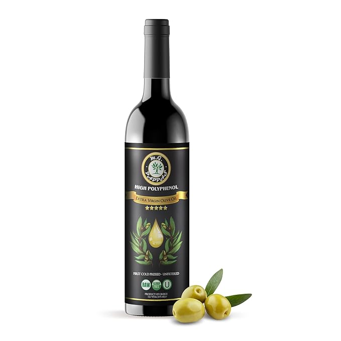 M.G. Pappas Extra Virgin Olive Oil, High Polyphenol EVOO - Cold Pressed & Unfiltered Greek Olive