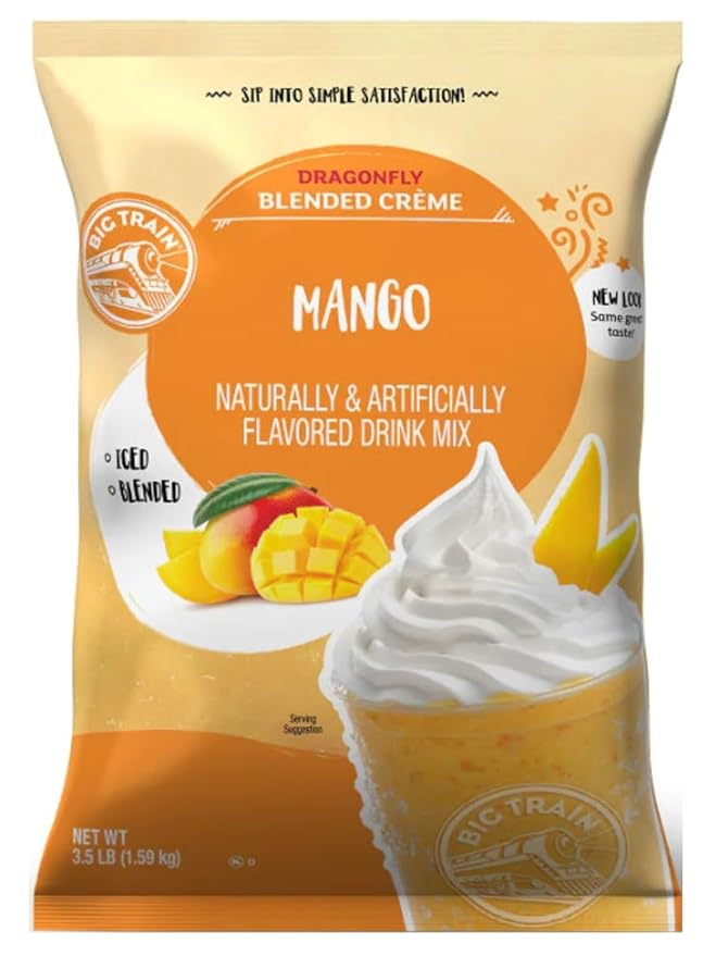 Big Train Dragonfly Mango Blended Cr챔me Beverage Mix, 3.5 Pound (Pack of 1)