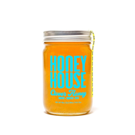 Honey House 100% Raw Clover – 100% Pure, Unfiltered & American-Sourced – Natural Sweetener in 12oz